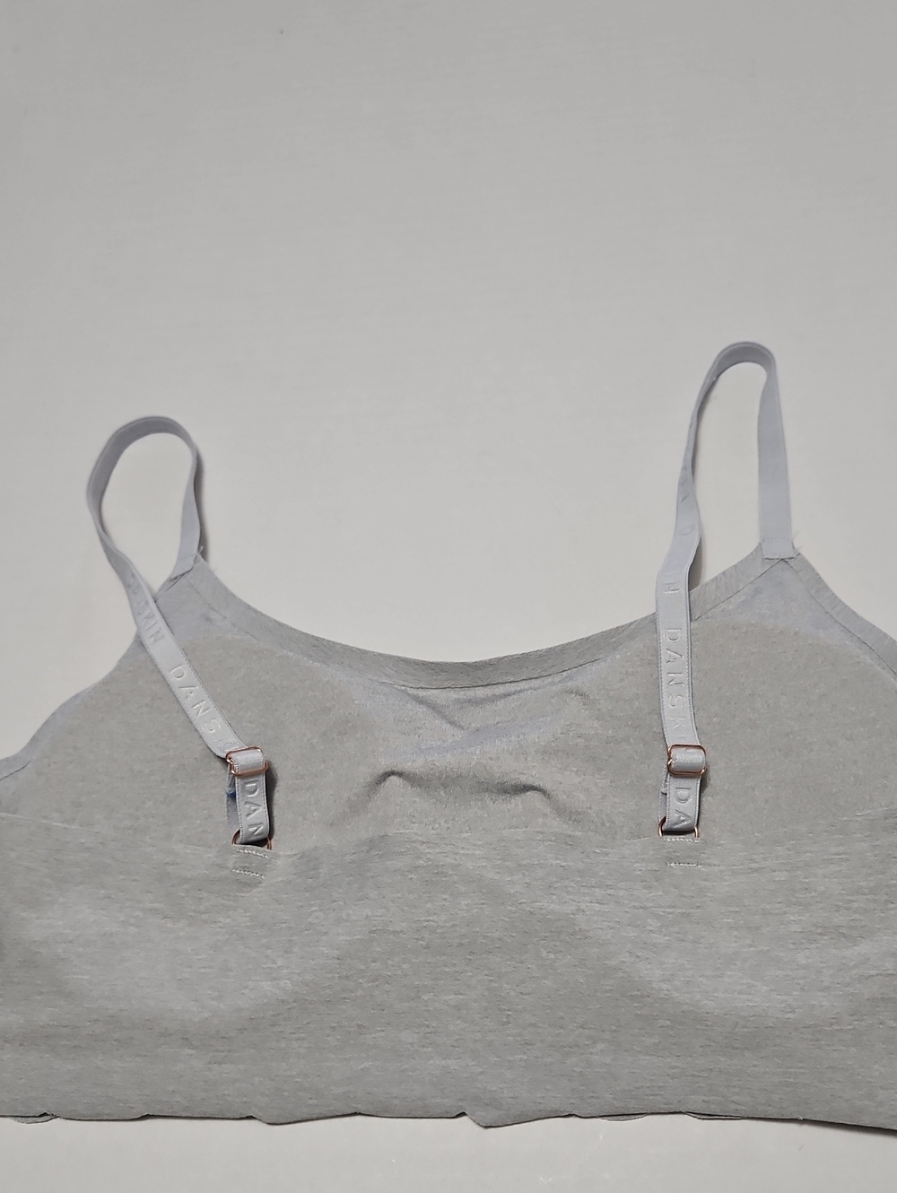 Danskin Intimates Heather Gray Seamless Bralette Top Size L W/removable Pads - Picture 3 of 7